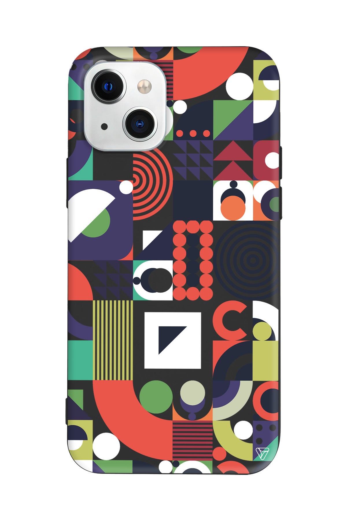 Abstract Desen 7 Lansman Model İçi Kadife Silikon Telefon Kılıfı