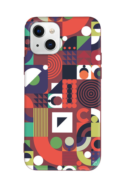 Abstract Desen 7 Lansman Model İçi Kadife Silikon Telefon Kılıfı