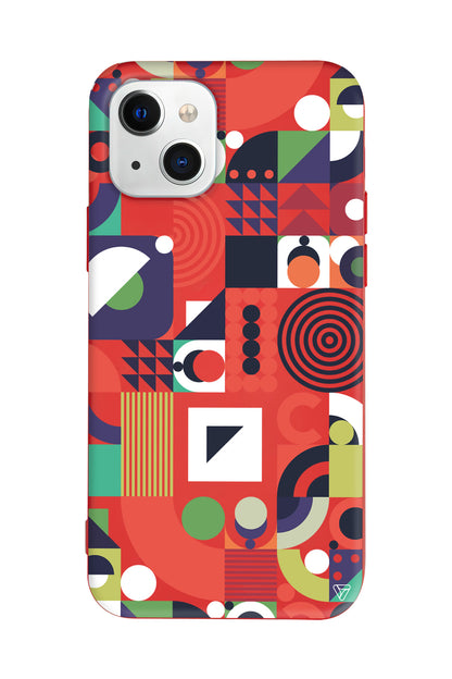 Abstract Desen 7 Lansman Model İçi Kadife Silikon Telefon Kılıfı – Plus Serisine Özel