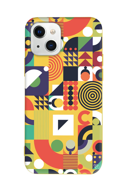 Abstract Desen 7 Lansman Model İçi Kadife Silikon Telefon Kılıfı