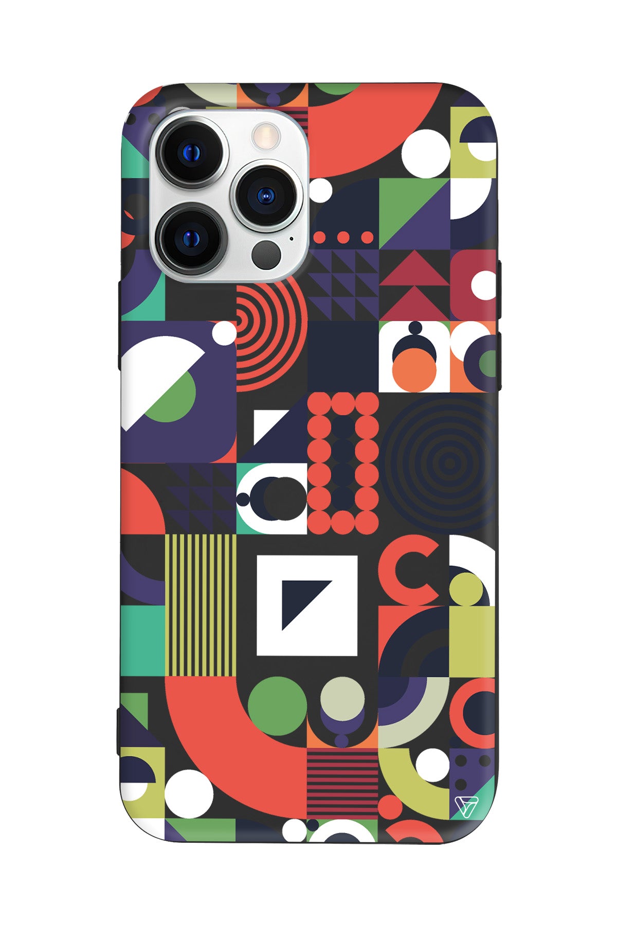 Abstract Desen 7 Lansman Model İçi Kadife Silikon Telefon Kılıfı