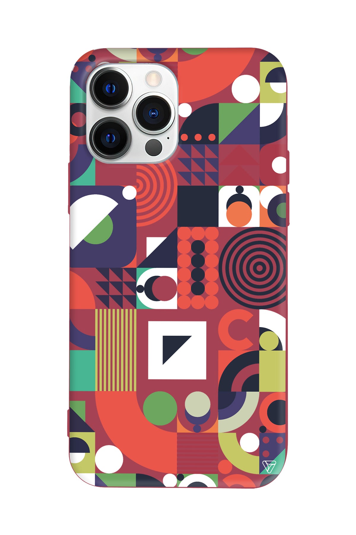 Abstract Desen 7 Lansman Model İçi Kadife Silikon Telefon Kılıfı