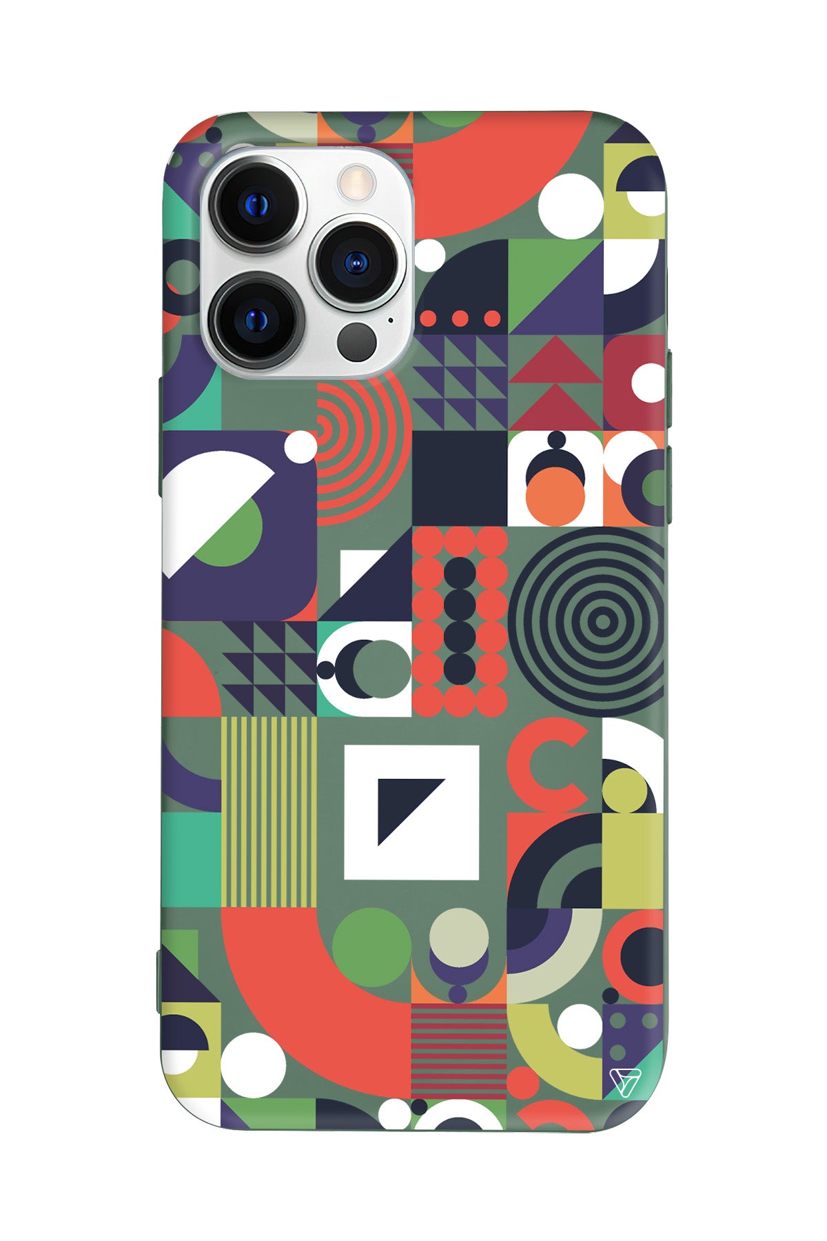 Abstract Desen 7 Lansman Model İçi Kadife Silikon Telefon Kılıfı