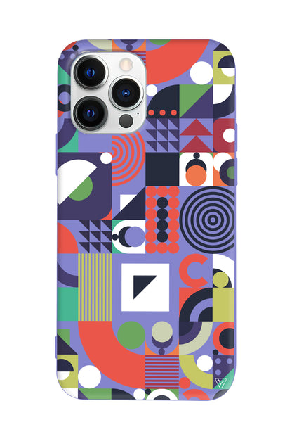 Abstract Desen 7 Lansman Model İçi Kadife Silikon Telefon Kılıfı