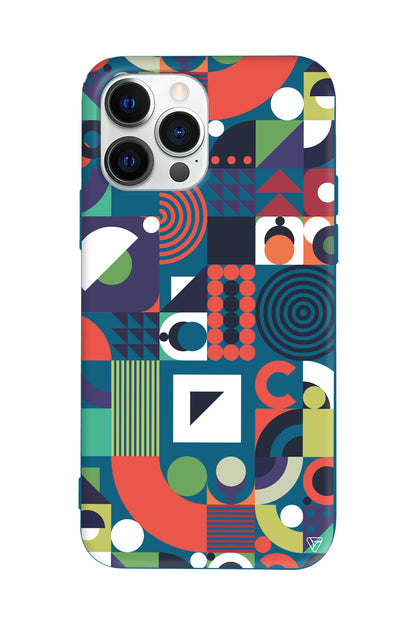 Abstract Desen 7 Lansman Model İçi Kadife Silikon Telefon Kılıfı