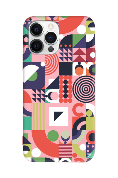 Abstract Desen 7 Lansman Model İçi Kadife Silikon Telefon Kılıfı