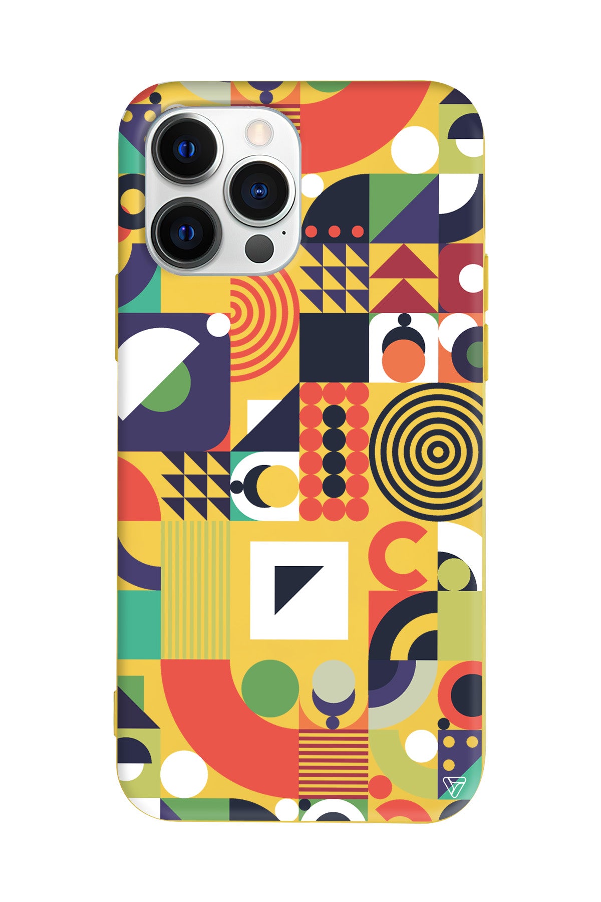 Abstract Desen 7 Lansman Model İçi Kadife Silikon Telefon Kılıfı