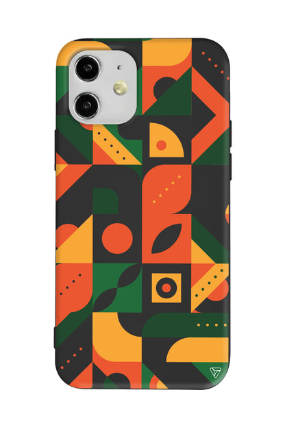 Abstract Desen 8 Lansman Model İçi Kadife Silikon Telefon Kılıfı