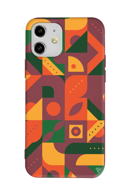 Abstract Desen 8 Lansman Model İçi Kadife Silikon Telefon Kılıfı