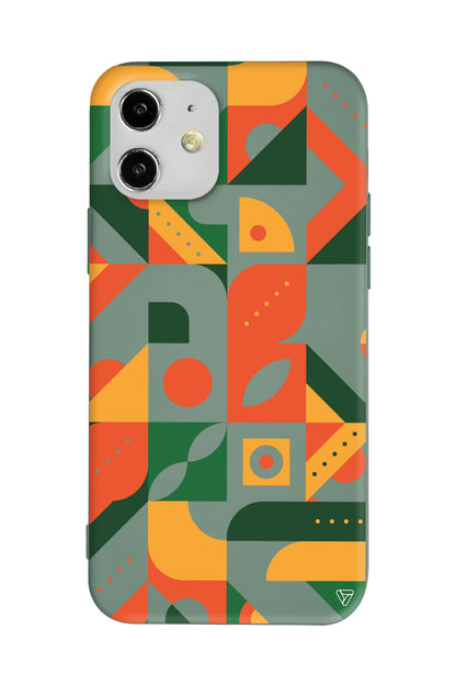 Abstract Desen 8 Lansman Model İçi Kadife Silikon Telefon Kılıfı