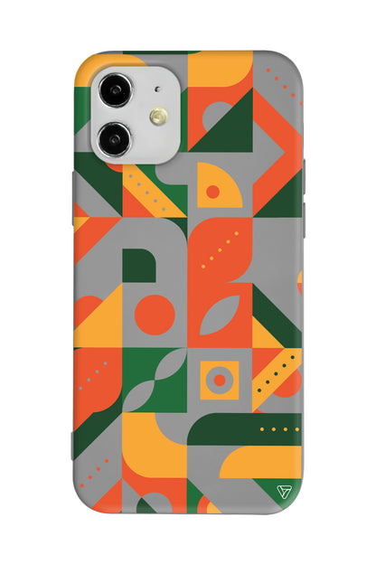 Abstract Desen 8 Lansman Model İçi Kadife Silikon Telefon Kılıfı