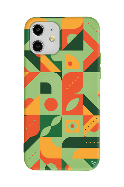 Abstract Desen 8 Lansman Model İçi Kadife Silikon Telefon Kılıfı