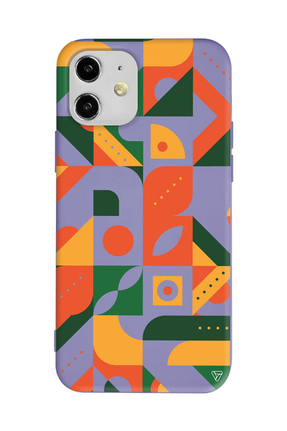 Abstract Desen 8 Lansman Model İçi Kadife Silikon Telefon Kılıfı