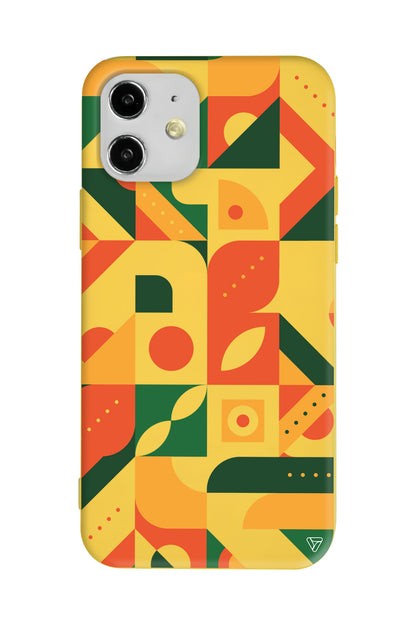 Abstract Desen 8 Lansman Model İçi Kadife Silikon Telefon Kılıfı