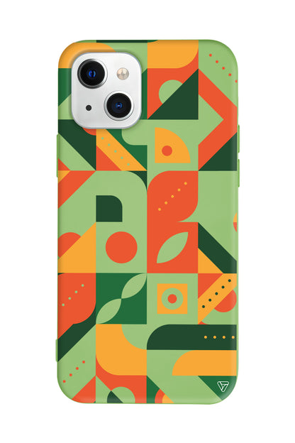 Abstract Desen 8 Lansman Model İçi Kadife Silikon Telefon Kılıfı