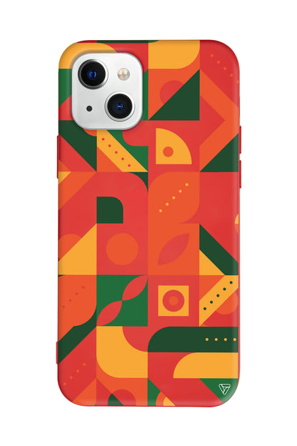 Abstract Desen 8 Lansman Model İçi Kadife Silikon Telefon Kılıfı – Plus Serisine Özel