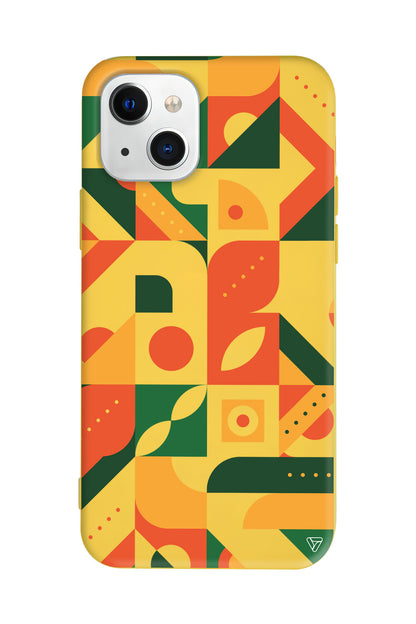 Abstract Desen 8 Lansman Model İçi Kadife Silikon Telefon Kılıfı