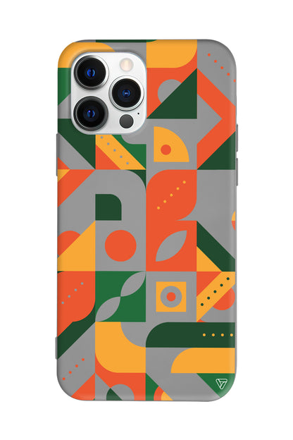 Abstract Desen 8 Lansman Model İçi Kadife Silikon Telefon Kılıfı