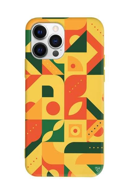 Abstract Desen 8 Lansman Model İçi Kadife Silikon Telefon Kılıfı