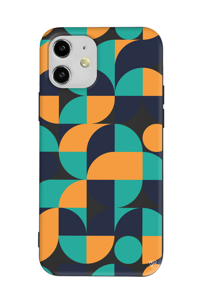 Abstract Desen 9 Lansman Model İçi Kadife Silikon Telefon Kılıfı