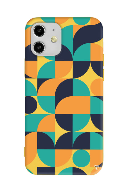 Abstract Desen 9 Lansman Model İçi Kadife Silikon Telefon Kılıfı