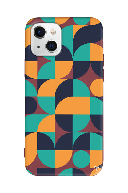 Abstract Desen 9 Lansman Model İçi Kadife Silikon Telefon Kılıfı