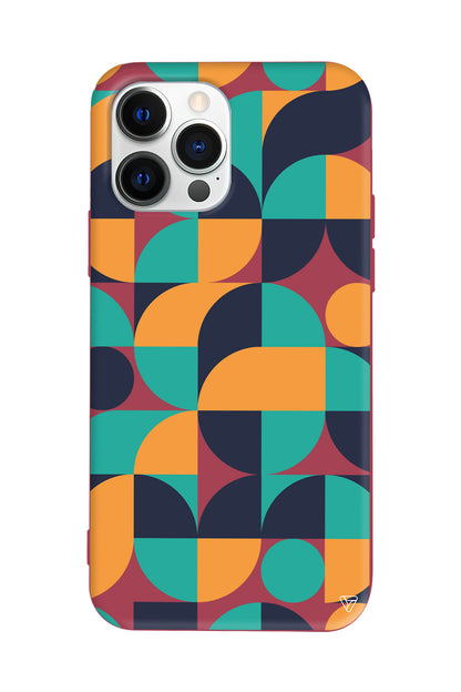 Abstract Desen 9 Lansman Model İçi Kadife Silikon Telefon Kılıfı