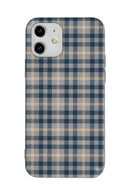 Ekose Lansman Model İçi Kadife Silikon Telefon Kılıfı