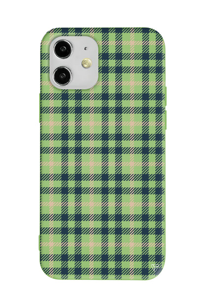 Ekose Lansman Model İçi Kadife Silikon Telefon Kılıfı