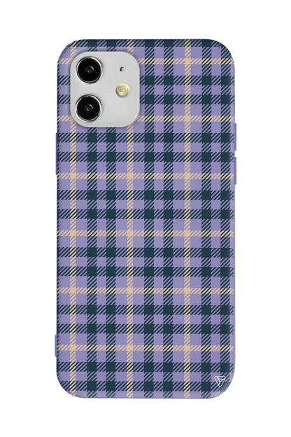 Ekose Lansman Model İçi Kadife Silikon Telefon Kılıfı