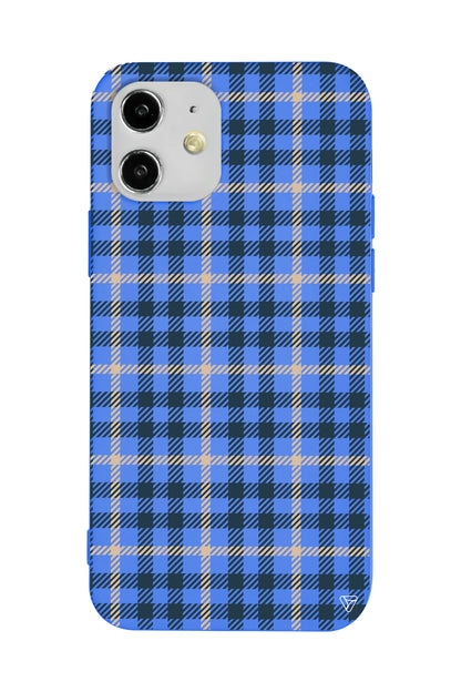 Ekose Lansman Model İçi Kadife Silikon Telefon Kılıfı