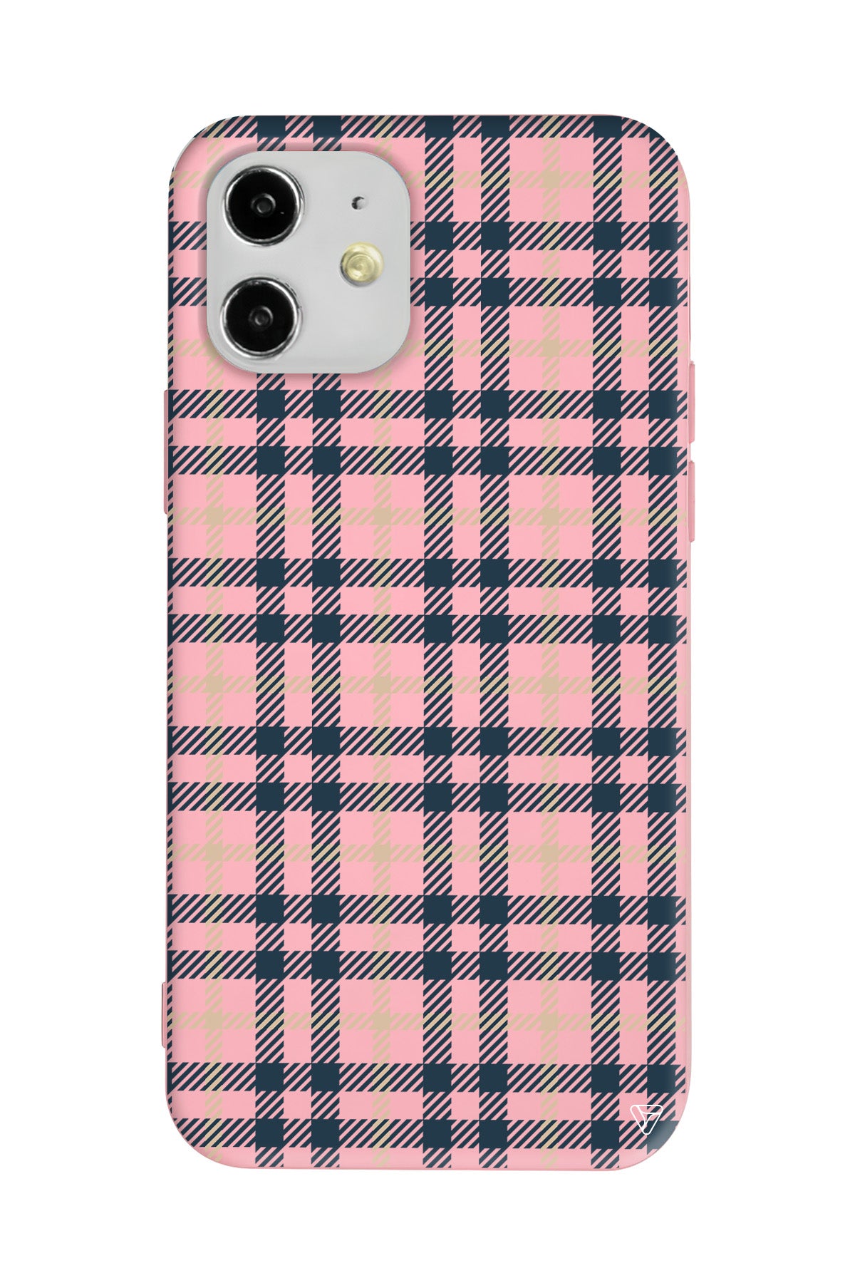 Ekose Lansman Model İçi Kadife Silikon Telefon Kılıfı