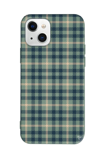 Ekose Lansman Model İçi Kadife Silikon Telefon Kılıfı