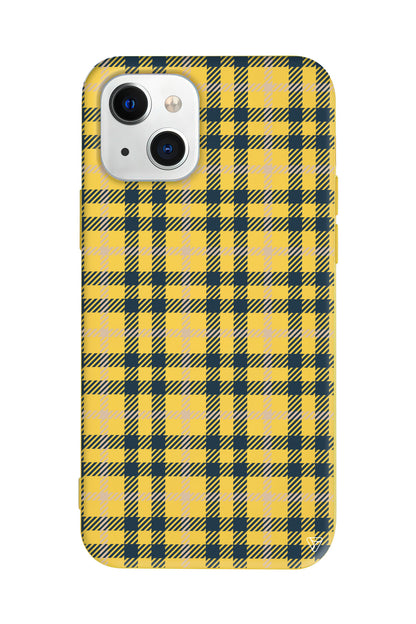 Ekose Lansman Model İçi Kadife Silikon Telefon Kılıfı