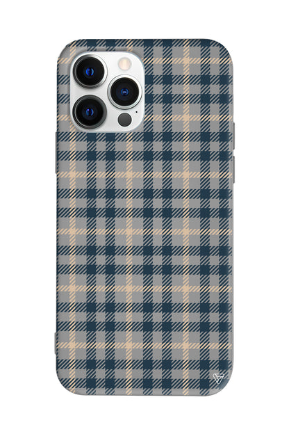 Ekose Lansman Model İçi Kadife Silikon Telefon Kılıfı