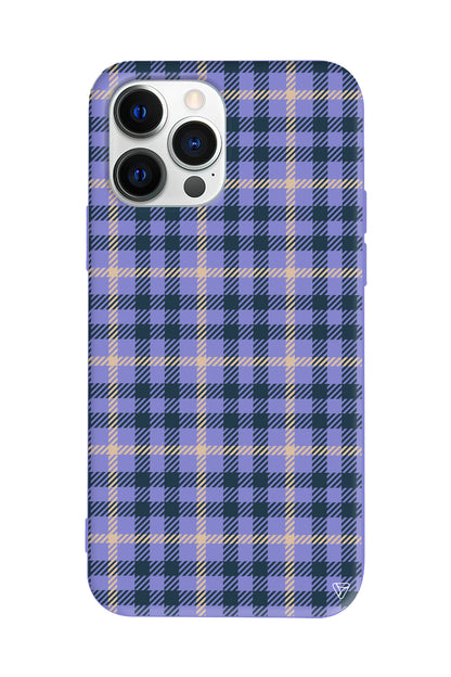 Ekose Lansman Model İçi Kadife Silikon Telefon Kılıfı