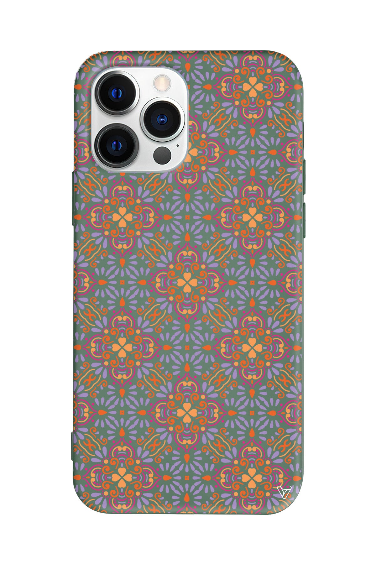 Botanik Desen Lansman Model İçi Kadife Silikon Telefon Kılıfı