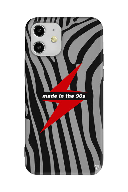 Red Lightning in 90s Lansman Model İçi Kadife Silikon Telefon Kılıfı