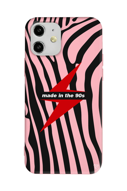 Red Lightning in 90s Lansman Model İçi Kadife Silikon Telefon Kılıfı