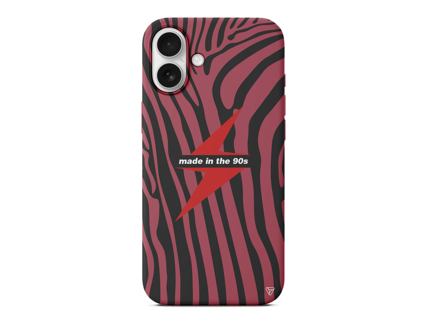 Red Lightning in 90s Lansman Model İçi Kadife Silikon Telefon Kılıfı