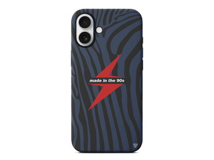 Red Lightning in 90s Lansman Model İçi Kadife Silikon Telefon Kılıfı