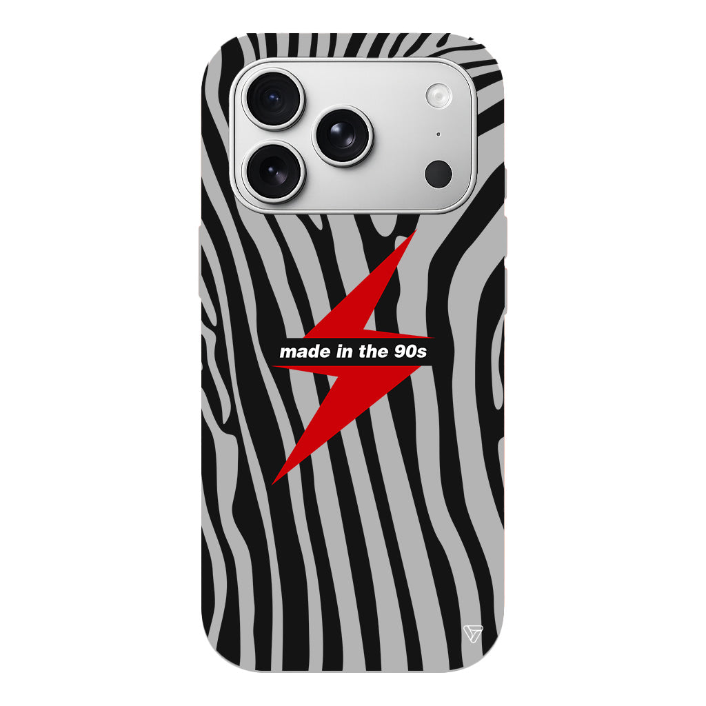 Red Lightning in 90s Lansman Model İçi Kadife Silikon Telefon Kılıfı