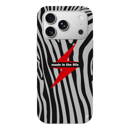 Red Lightning in 90s Lansman Model İçi Kadife Silikon Telefon Kılıfı