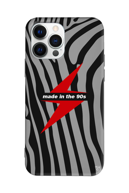 Red Lightning in 90s Lansman Model İçi Kadife Silikon Telefon Kılıfı