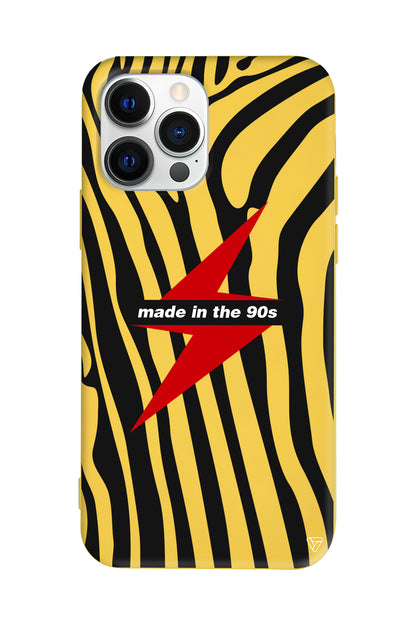 Red Lightning in 90s Lansman Model İçi Kadife Silikon Telefon Kılıfı