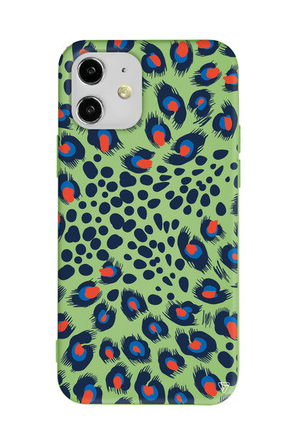 Tavus Kuşu Desenleri Lansman Model İçi Kadife Silikon Telefon Kılıfı