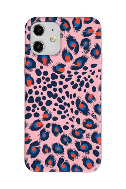 Tavus Kuşu Desenleri Lansman Model İçi Kadife Silikon Telefon Kılıfı