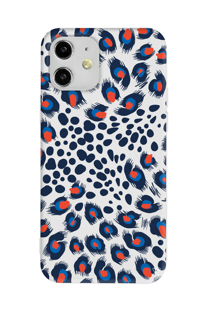 Tavus Kuşu Desenleri Lansman Model İçi Kadife Silikon Telefon Kılıfı