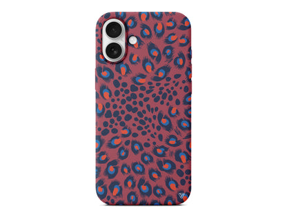 Tavus Kuşu Desenleri Lansman Model İçi Kadife Silikon Telefon Kılıfı