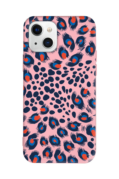 Tavus Kuşu Desenleri Lansman Model İçi Kadife Silikon Telefon Kılıfı